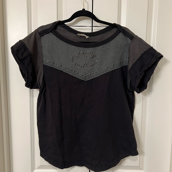 Free People We The Free Mustang Sally Tee Black - Picture 2 of 4